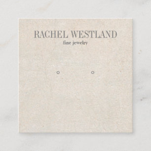 Ancient Paper Luxury Jewellery Earring display Square Business Card