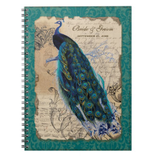 Ancient Peacock Formal Wedding Planner Journal