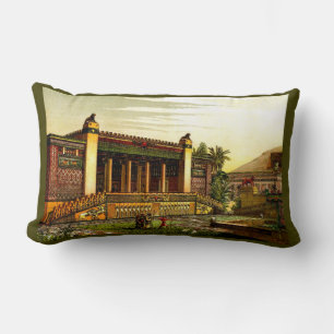 ancient Persepolis print Lumbar Pillow