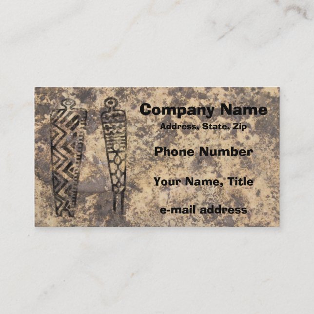 Ancient Pictographs Business Card (Front)