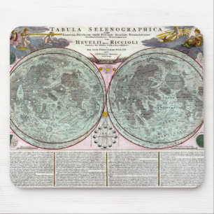 ancient pictorial map of the moon mouse pad