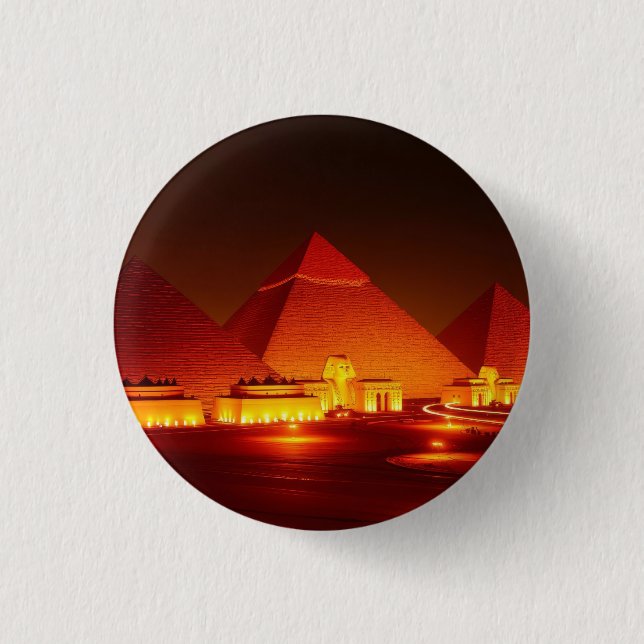 Ancient pyramids 1 inch round button (Front)