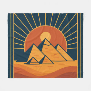 Ancient Pyramids Sacred Fleece Blanket