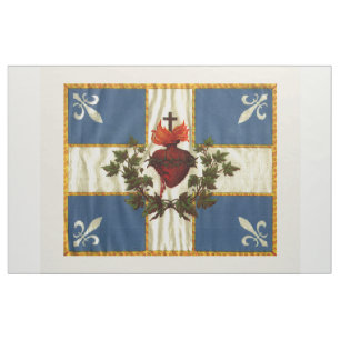 Ancient Quebec flag Chime Sacred Heart Fabric