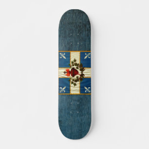 Ancient Quebec flag Chime Sacred Heart Skateboard