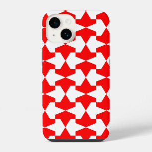 Ancient Red and White Muslim Mamluks Pattern iPhone 14 Case