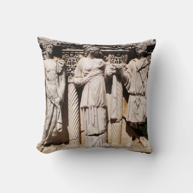  Ancient relief engravings  sculptures in Turkey Throw Pillow (Front)