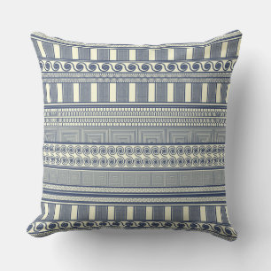 Ancient Rhodes Geometrical Ornament Throw Pillow