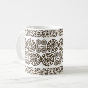 Ancient Ritual: Man, Shield, Birds, and Deer Coffee Mug