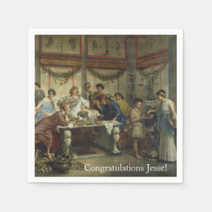 Ancient Roman Dinner Party Feast Napkin