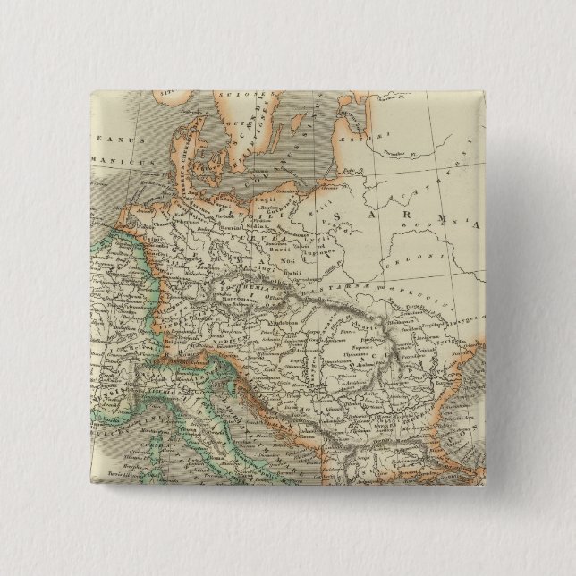 Ancient Roman Empire 2 Inch Square Button (Front)