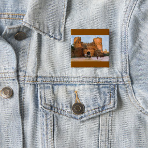 Ancient Roman Historic Architecture 2 Inch Square Button