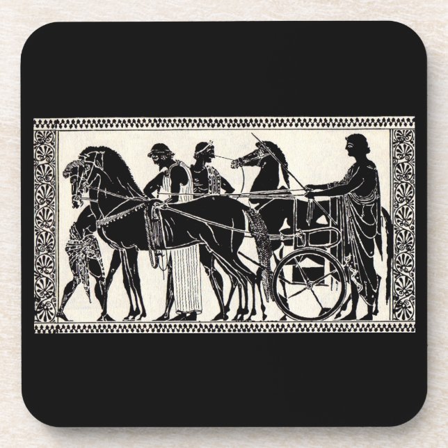 ancient Roman men and horses Coaster (Front)