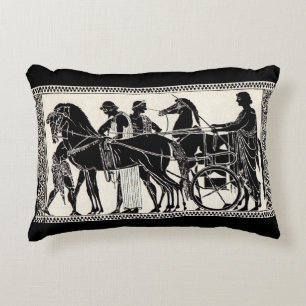 ancient Roman men and horses print Decorative Pillow