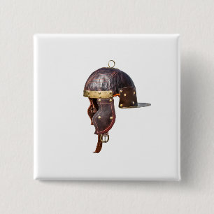 Ancient Roman military helmet 2 Inch Square Button