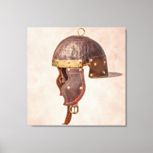 Ancient Roman military helmet Canvas Print