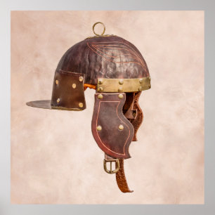 Ancient Roman military helmet Poster