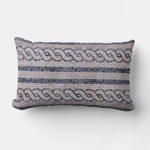 Ancient Roman Mosaic Torsade Lumbar Pillow