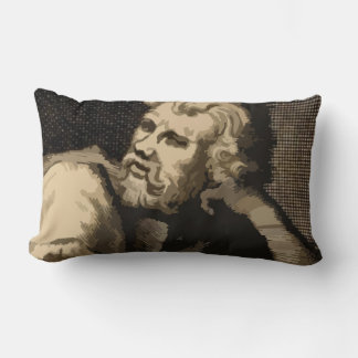 Ancient Roman Mythology Statue Sepia Accent Pillow