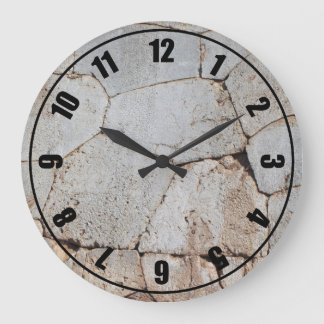 Ancient Roman Rock Wall Large Clock