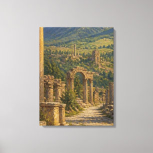 Ancient Roman Ruins Scenic Canvas Wall Art