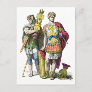 Ancient Roman Standard Bearer and General Postcard