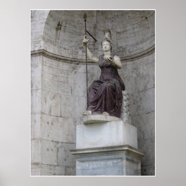 Ancient Roman Statue in Italy Poster (Front)