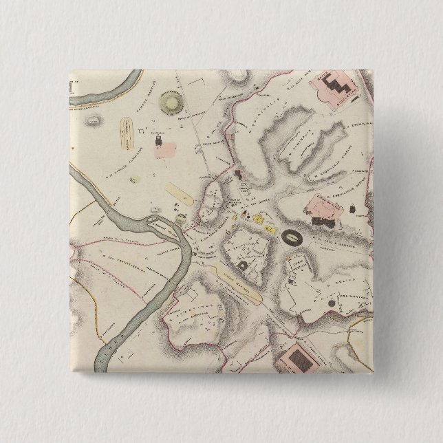 Ancient Rome 2 Inch Square Button (Front)