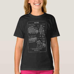 Ancient Rome City Blueprint Patent T-Shirt