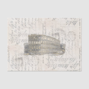 Ancient Rome Coliseum Italian Postcard Tissue Tissue Paper