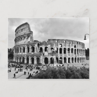 Ancient Rome Colosseum Black & White Postcard