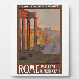 Ancient Rome Travel Ad Painting Plaque