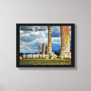 Ancient Ruins in Athens Greece Canvas Print
