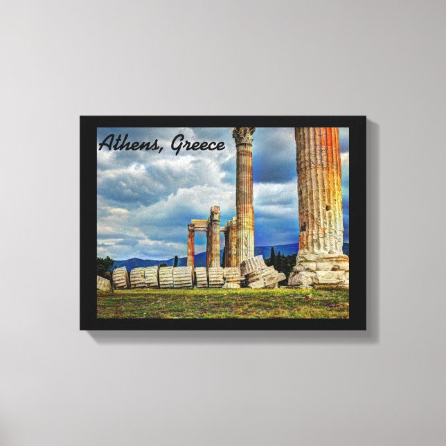 Ancient Ruins in Athens Greece Canvas Print (Front)