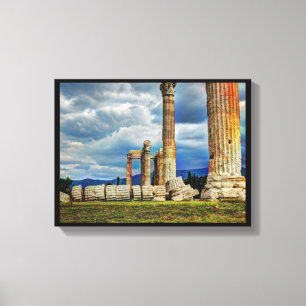 Ancient Ruins in Athens Greece Canvas Print