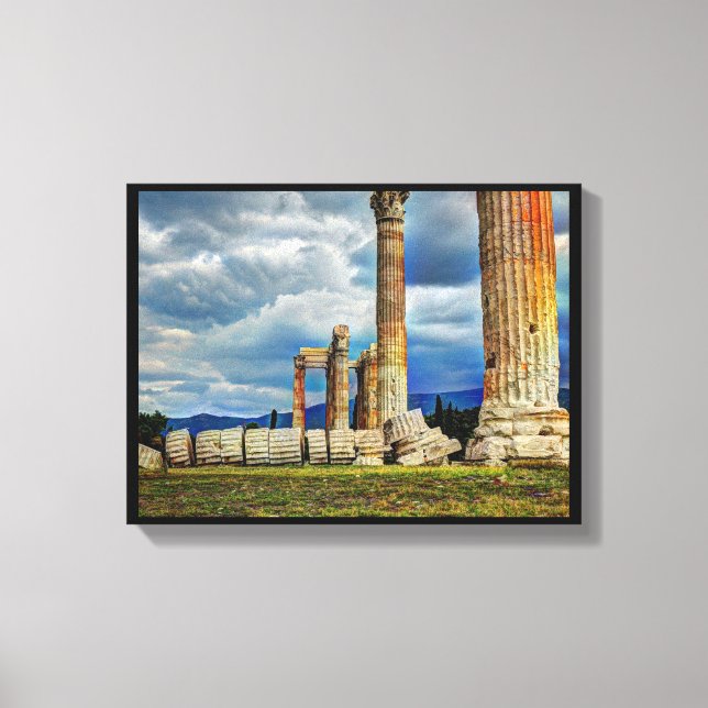 Ancient Ruins in Athens Greece Canvas Print (Front)
