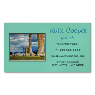 Ancient Ruins in Athens Greece Magnetic Business Card
