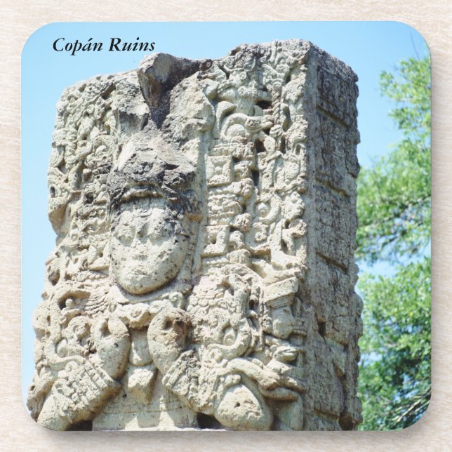 Ancient Ruins of Copan Honduras Photo Printed Coaster (Front)