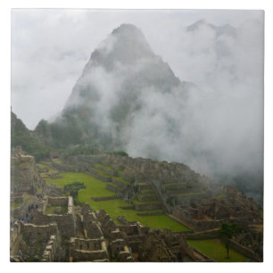 Ancient ruins of Machu Picchu with Andes Tile