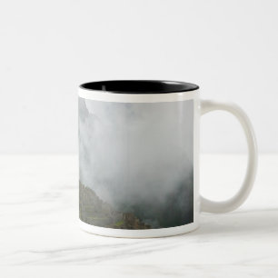Ancient ruins of Machu Picchu with Andes Two-Tone Coffee Mug