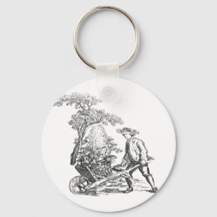Ancient rural artwork keychain