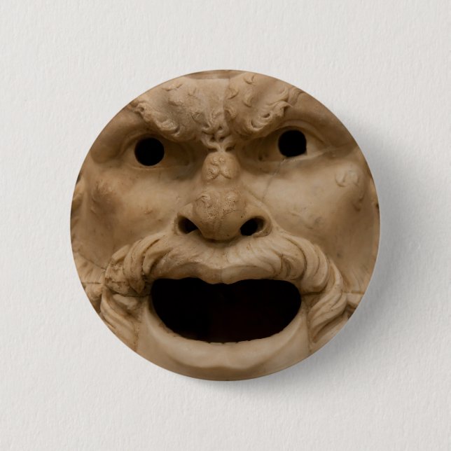 Ancient Satyr mask 2 Inch Round Button (Front)