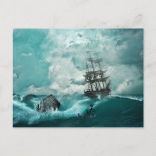 ancient ship postcard