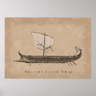Ancient Ship Poster