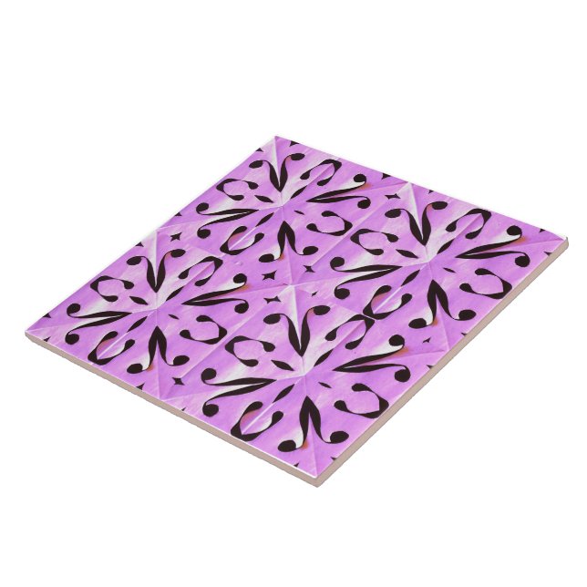 Ancient Signal Abstract Geometric Tile (Side)