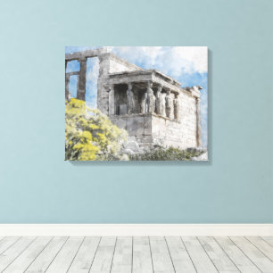 Ancient Sites Acropolis in Athens, Greece Canvas Print