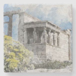 Ancient Sites Acropolis in Athens, Greece Stone Coaster