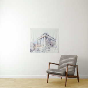 Ancient Sites Parthenon in Athens, Greece Tapestry