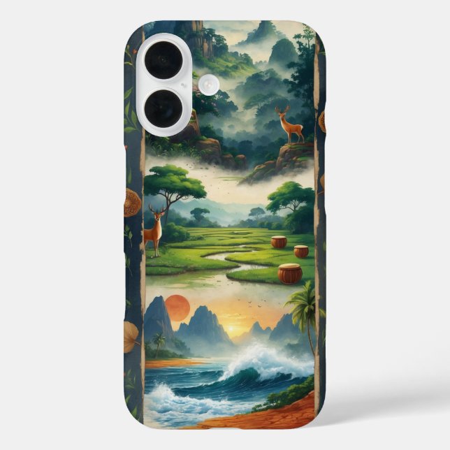 Ancient South Indian Nature Case-Mate iPhone Case (Back)