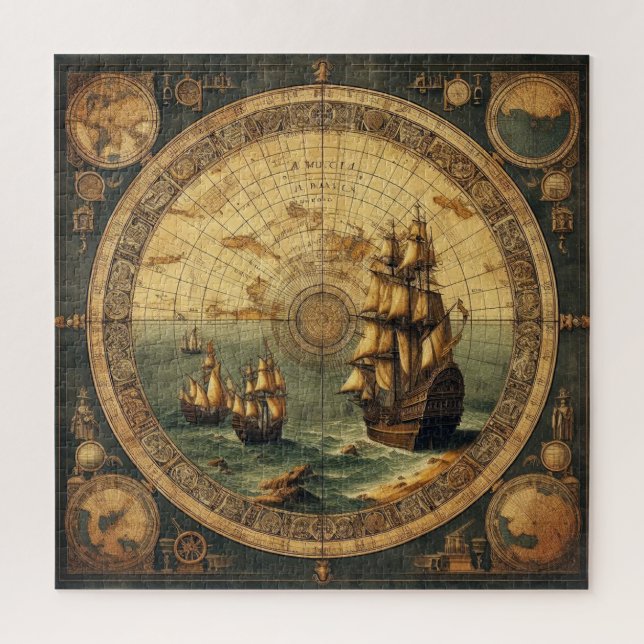 Ancient Spanish Sailing Ship 2 Jigsaw Puzzle (Vertical)